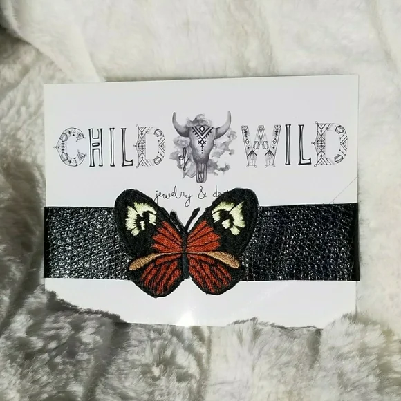 CHILD OF WILD // ltd ed monarch butterfly patch python embossed leather - Picture 15 of 15